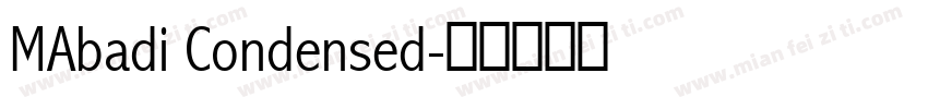 MAbadi Condensed字体转换